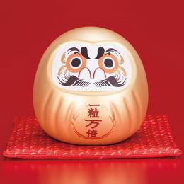 「一粒万倍金運だるま」金運祈祷両目入りダルマ