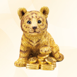 【金運黄金大明神 寅の子】金運縁起にかわいい虎の縁起物