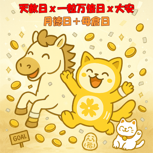 7月24日は縁起最高潮！天赦日・一粒万倍日・大安・月徳日・母倉日が重なる「最強開運日」
